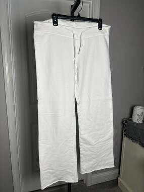 Brandy Melville White Anastasia Wide Leg Sweatpants One Size #336